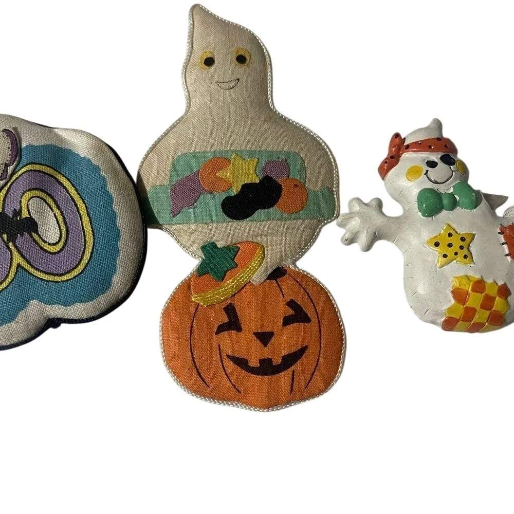 Halloween‎ Boo Ghost Pumpkin Scarecrow Magnets Set 3